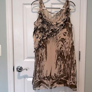 Lauren Conrad tan/brown swirl dress